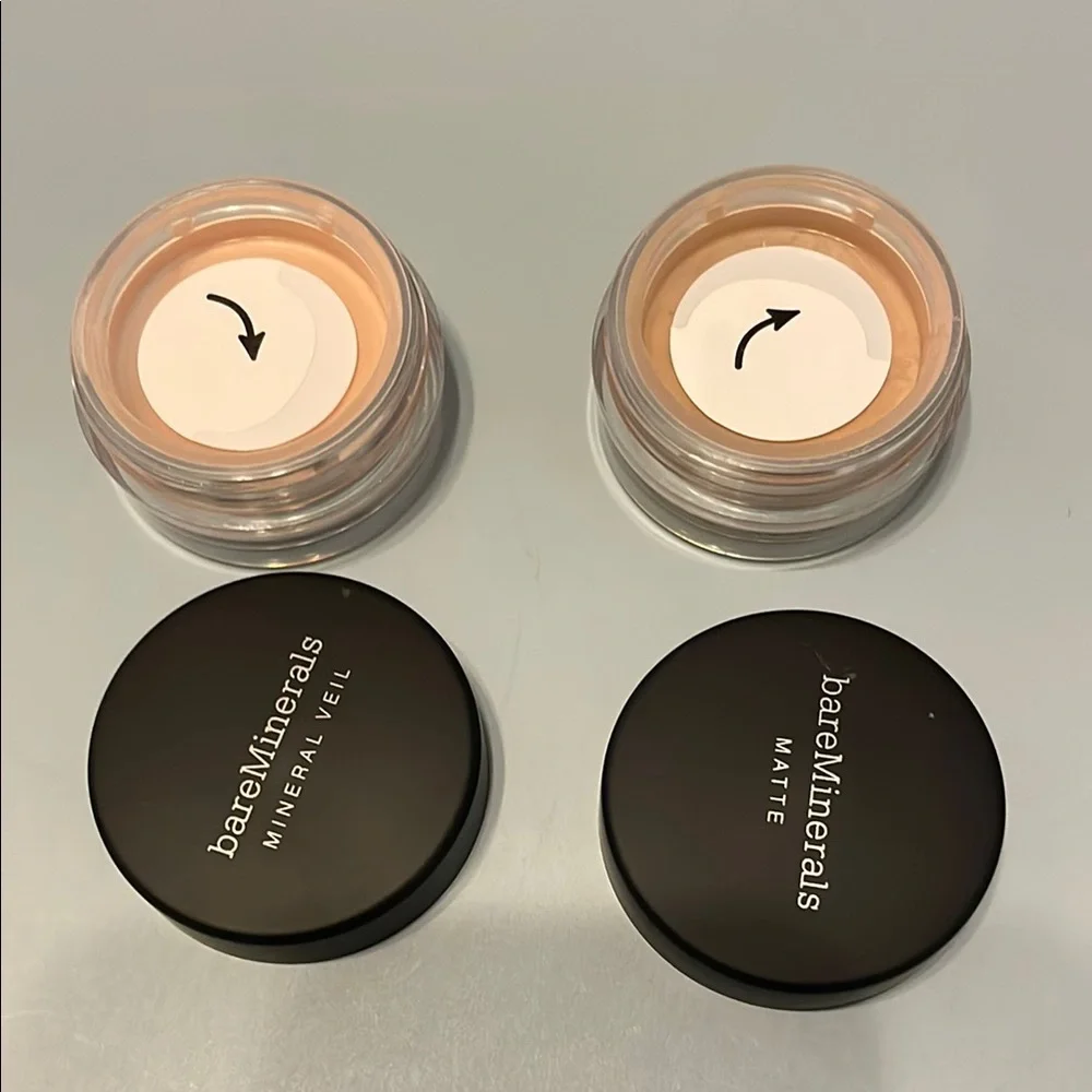 bareMinerals Illuminating Mineral Veil & Matte Foundation Medium Beige Duo NEW